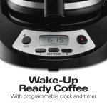 Hamilton Beach 14 Cup Programmable Coffee Maker, Black, 46295