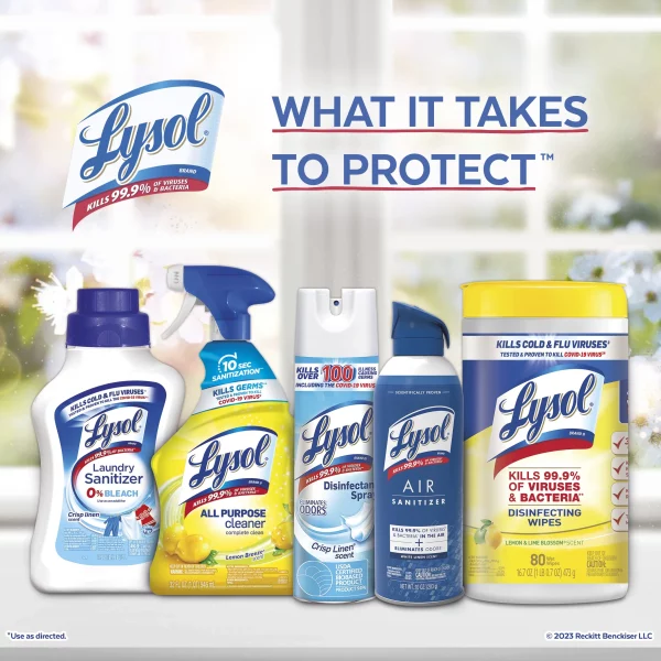 Lysol Disinfectant Wipes, Multi-Surface Antibacterial Cleaning Wipes, For Disinfecting and Cleaning, Lemon and Lime Blossom, 240 Count (Pack of 3)
