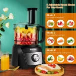 Costway 8 Cup Food Processor 500W Variable Speed Blender Chopper w/ 3 Blades