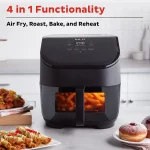 Instant Pot Vortex 5 Quart Single Basket 4-in-1 Air Fryer Oven with Clear Cook Window