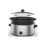 Mainstays 6 Quart Oval Slow Cooker, Stainless Steel Finish, Glass Lid, Model # MS54100112168S