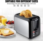 Dear Morning Toaster 2 Slice with 2 Wide Slots 7 Shade Settings and Removable Crumb Tray Black Bread Toaster