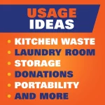 Hefty Ultra Strong Tall Kitchen Trash Bags, Unscented, 13 Gallon, 80 Count