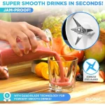 Bionic Blade Blender Portable Blender Powerful Cordless Blender with Travel Bottle New 6 Pieces