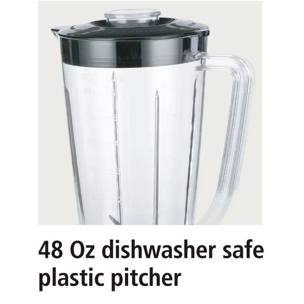 Mainstays 6-Speed Blender with 48 oz/1.5 L Pitcher, Black, New