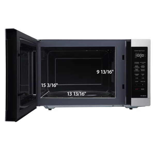 Panasonic 1.3 Cu. ft. Countertop Microwave Oven,1100W, Stainless Steel – NN-SB65NS