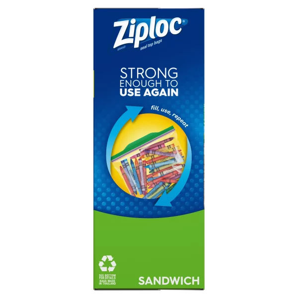 Ziploc® Brand Sandwich Bags, Plastic Sandwich Bags, 90 Count