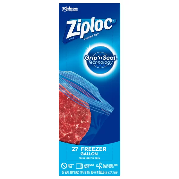 Ziploc® Brand Freezer Bags, Gallon, 28 Count