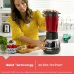 BLACK+DECKER Quiet Blender with Cyclone® Glass Jar, BL1400DG-P