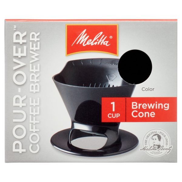 Melitta Pour-Over Filter Cone Coffeemaker - Black