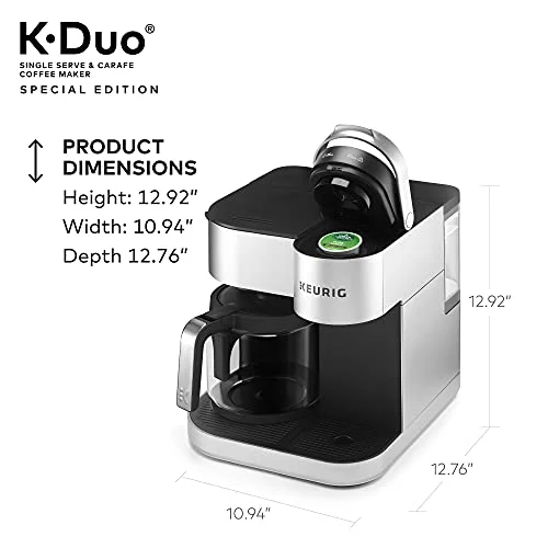 Keurig® K-Duo Special Edition Single Serve K-Cup Pod & Carafe Coffee Maker, Silver