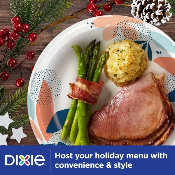 Dixie Disposable Paper Plates, Multicolor, 10 in, 150 Count