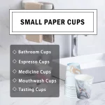 Lamosi Everyday Mouthwash Cups Disposable Paper Cups Small Cups, 3 oz, 300 Count