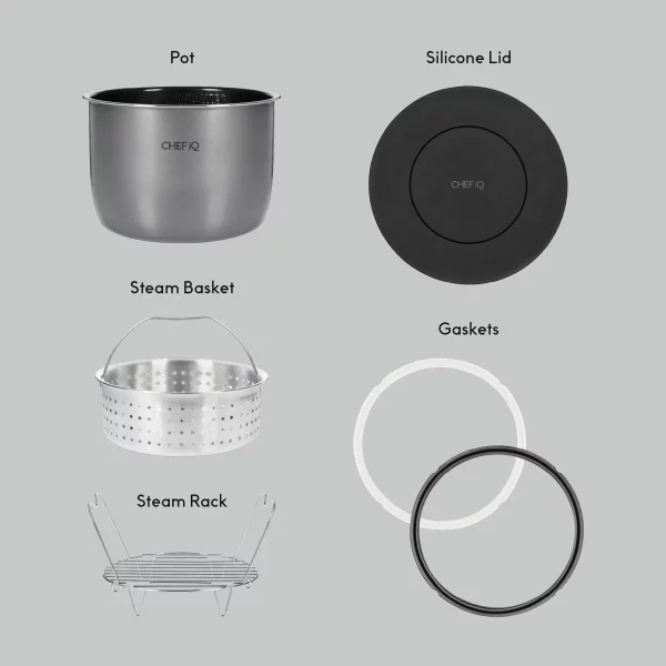 CHEF iQ 6 Qt Multi-Functional WIFI Smart Pressure Cooker, Multi-Function, Black