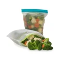 Joie Reusable Freezer Bags, Assorted Pack of 4, Double Zip Closure to Seal in Freshness