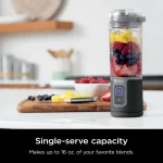 Ninja Blast 16 oz. Personal Portable Blender with Leak Proof Lid and Easy Sip Spout, Perfect for Smoothies, Black, BC100BK