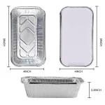 Aluminum Loaf Pans with Lids, FOUKUS 8x4 Lunch Containers with Lids, Bread Tins for Takeaway, Baking, Frozen & Food Storage(30 Pack)