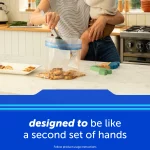 Ziploc® Brand Freezer Bags with New Stay Open Design, Gallon, 60, Patented Stand-up Bottom, Easy to Fill Freezer Bag, Unloc a Free Set of Hands in the Kitchen, Microwave Safe, BPA Free