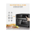 CICIKIKI AO1201X4 20 Quart Air Fryer Toaster Oven Combo, Black