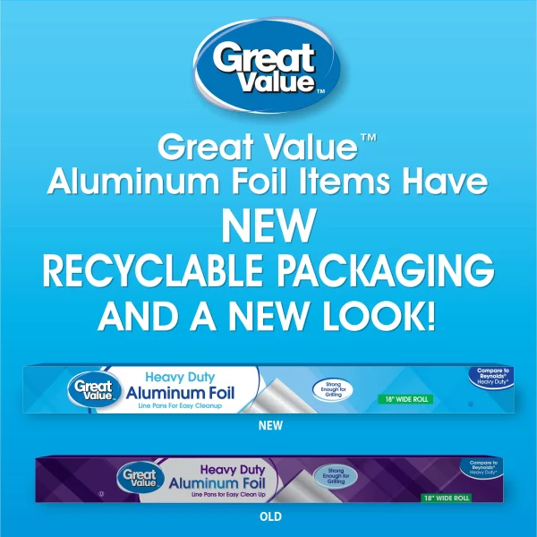 Great Value Heavy Duty Aluminum Foil, 75 sq ft