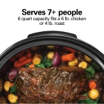 Hamilton Beach Programmable Defrost Slow Cooker, 6 Quart Capacity, Temperature Probe, Removable Crock, Black, 33768