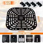 Gorware Air Fryer Grill Pan Stainless Steel Nonstick Air Fryer Crisper Plate for Air Fryer Cooking 9.05×9.44in