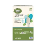 Great Value Disposable Compostable Spoon, 24 Count