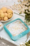 Fancy Panz Plastic 8" x 8" Aqua Foil Pan Carrier 1pk