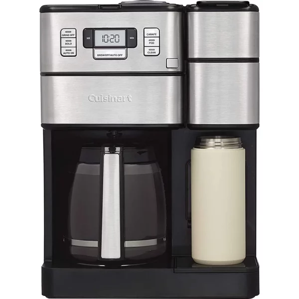 Cuisinart SS-GB1 Coffee Center Grind & Brew Plus Bundle with Single Serve Brew Cups of Coffee - Includes 3 K-Cups and Deco Essentials Coffee Condiment Caddy Organizer
