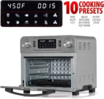 Restored Deco Chef TQAIRSTS 24QT Stainless Steel Countertop Toaster Air Fryer Oven (Refurbished)
