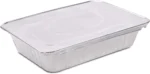 Displastible Disposable Aluminum Pans with Lids Freezer and Oven-Safe 2.25 Pans 10 Pack