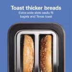 Hamilton Beach Expert-Toast 2 Slice Toaster, Adjustable Settings and Longer Slot for Artisan & Specialty Breads, Brushed Stainless Steel Finish, 22994