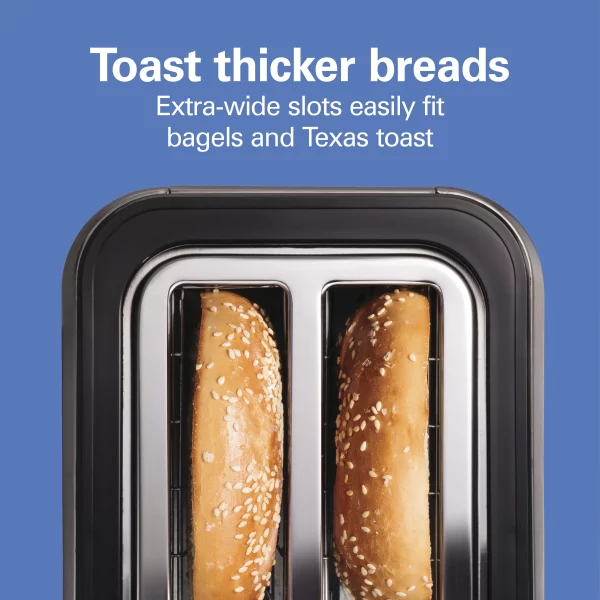 Hamilton Beach Expert-Toast 2 Slice Toaster, Adjustable Settings and Longer Slot for Artisan & Specialty Breads, Brushed Stainless Steel Finish, 22994