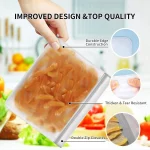 Reusable Silicone Bags - Ziplock Reusable Food Storage Bags - 10 Pack Reusable Sandwich Snack Bags - Silicon Reusable Silicone Bags for Vegetable Meat Cheese Food Storage Zip Lock Bags