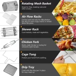 Costway 19 QT Multi-functional Air Fryer Oven Dehydrator Rotisserie w/Accessories Green