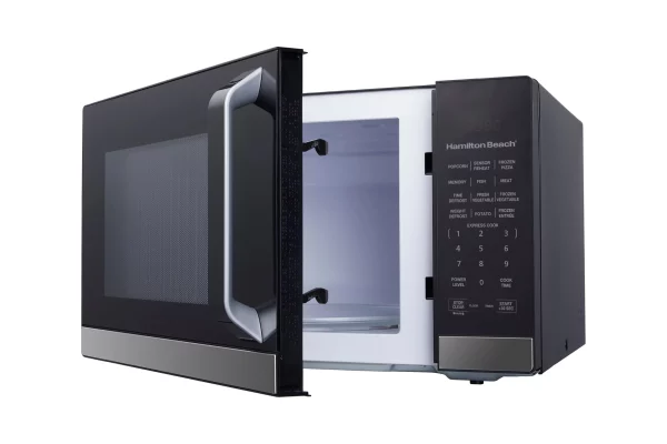 Hamilton Beach 1.4 Cu.ft. Microwave Oven, Black Stainless Steel, with Sensor