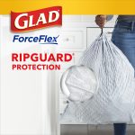 Glad ForceFlex Tall Kitchen Trash Bags, 13 Gallon, 40 Bags (Gain Original Scent, Febreze Freshness)