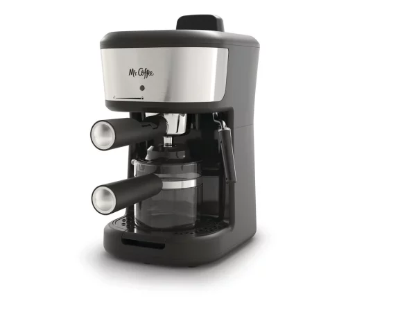 Mr. Coffee® 4-Shot Steam Espresso, Cappuccino, and Latte Maker in Black