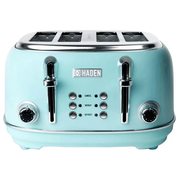 Haden Heritage 4-Slice Wide Slot Toaster, Turquoise - 75005