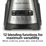 Hamilton Beach Power Elite Multi-Function Blender with Mess Free 40 oz. Glass Jar, 700 Watts, Black, 58148A
