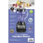 Hamilton Beach Smoothie Blender, 48 oz. Jar, 12 Blending Functions, Black, 50180F