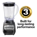 Hamilton Beach Smoothie Blender, 56 oz. Jar, 10 Speeds, New, Black, 50190F