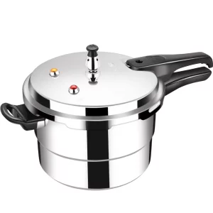 Aluminum Pressure Cooker Nonstick, 5L Pressure Canner with One-Hand Operating Safty Lid, Explosion-Proof Fast Cooking Pressure Cooker Cookware