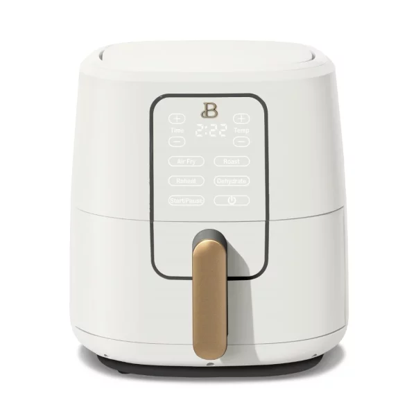 Beautiful 6-Quart Air Fryer with TurboCrisp Technology and Touch-Activated Display, White Icing by Drew Barrymore