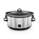 Chefman 6 Qt. Slow Cooker with Locking Lid, Stainless Steel