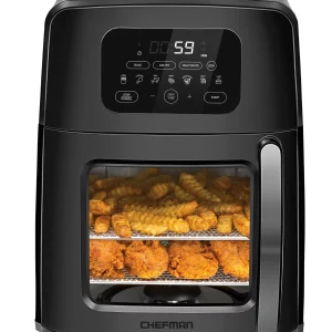 Chefman Auto-Stir Air Fryer Convection Oven, Large 12-Quart, Rotisserie, Bake, Touch Control
