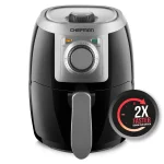 Chefman Turbo-Fry Air Fryer with Adjustable Temp Control, 2 Qt Capacity, Black