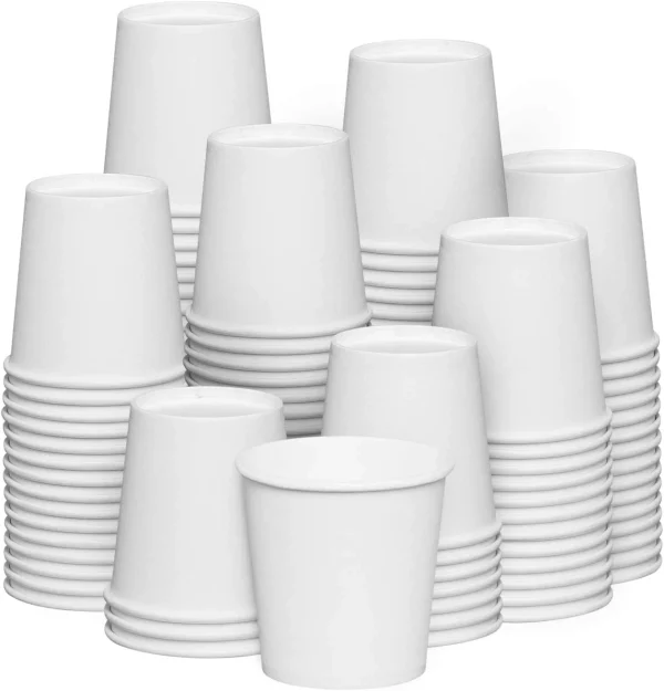 Comfy Package 4 Oz White Paper Cups Disposable Coffee Cups Espresso Cups, 300-Pack