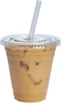 Comfy Package Clear Plastic Cups 12 Oz Disposable Coffee Cups with Lids, 50-Pack