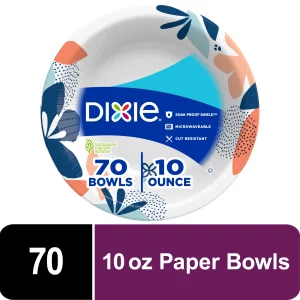 Dixie Disposable Paper Bowls, 10 Ounce, 70 Count